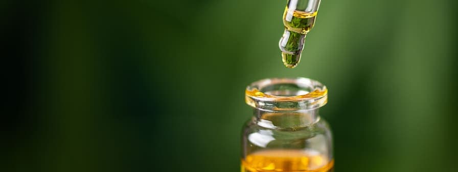 Dropper bottle of CBD oil